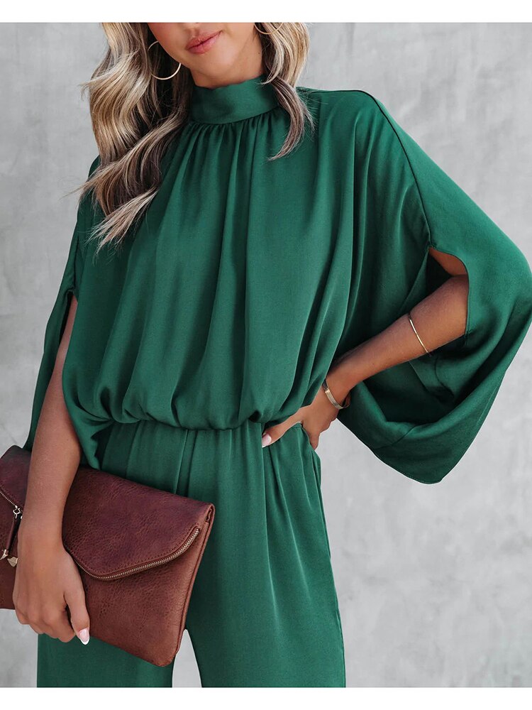 SUENTA Vespera Dame Jumpsuit – Grøn & Stilrent Design