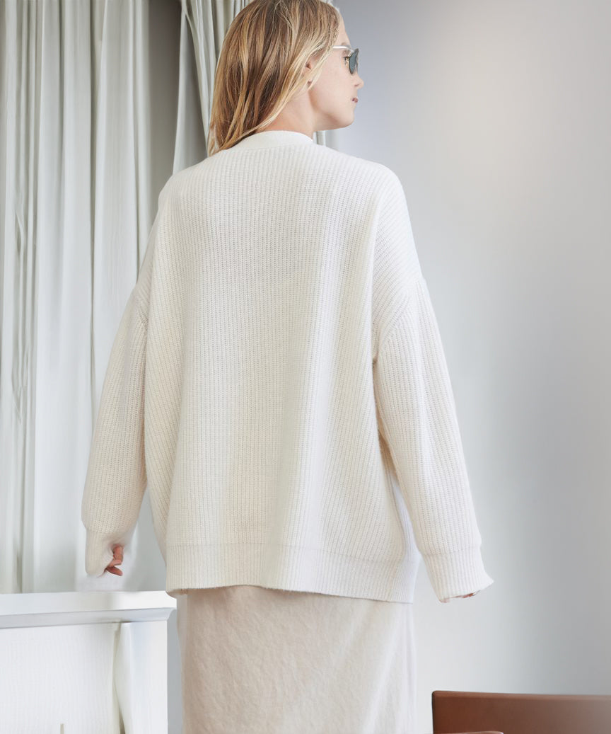 SUENTA Damaris | Damen Oversized Strickjacke mit Knöpfen