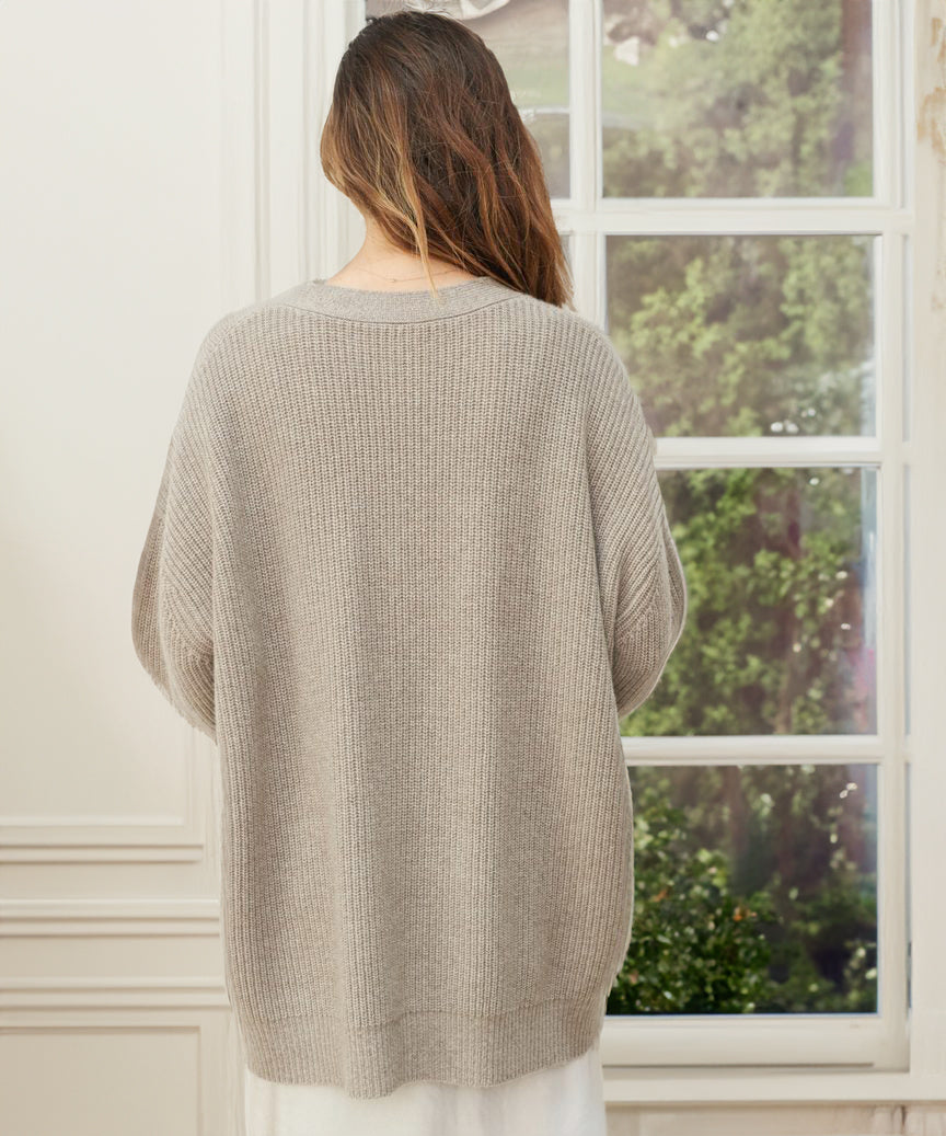 SUENTA Damaris | Damen Oversized Strickjacke mit Knöpfen