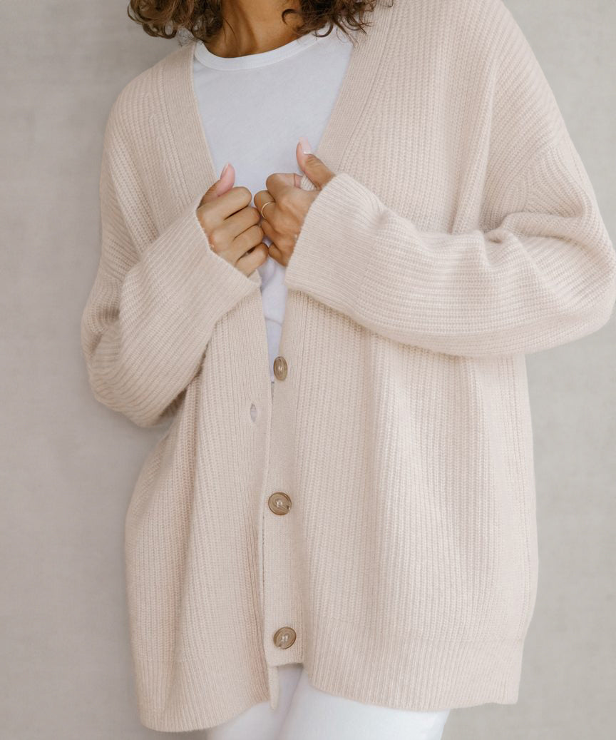 SUENTA Damaris | Damen Oversized Strickjacke mit Knöpfen