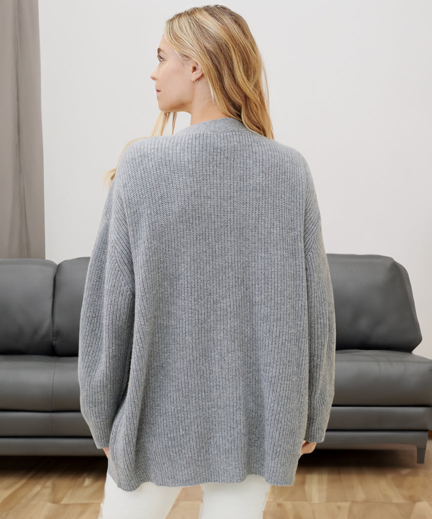 SUENTA Damaris | Damen Oversized Strickjacke mit Knöpfen