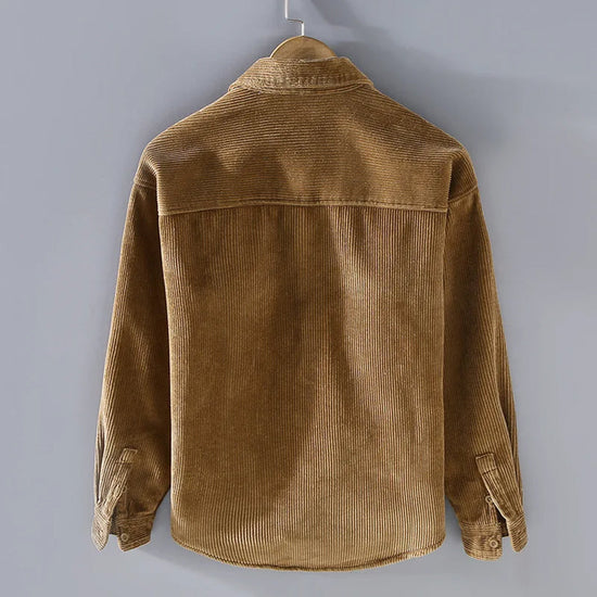 Hommes | Chaqueta cálida de pana con botones para hombre