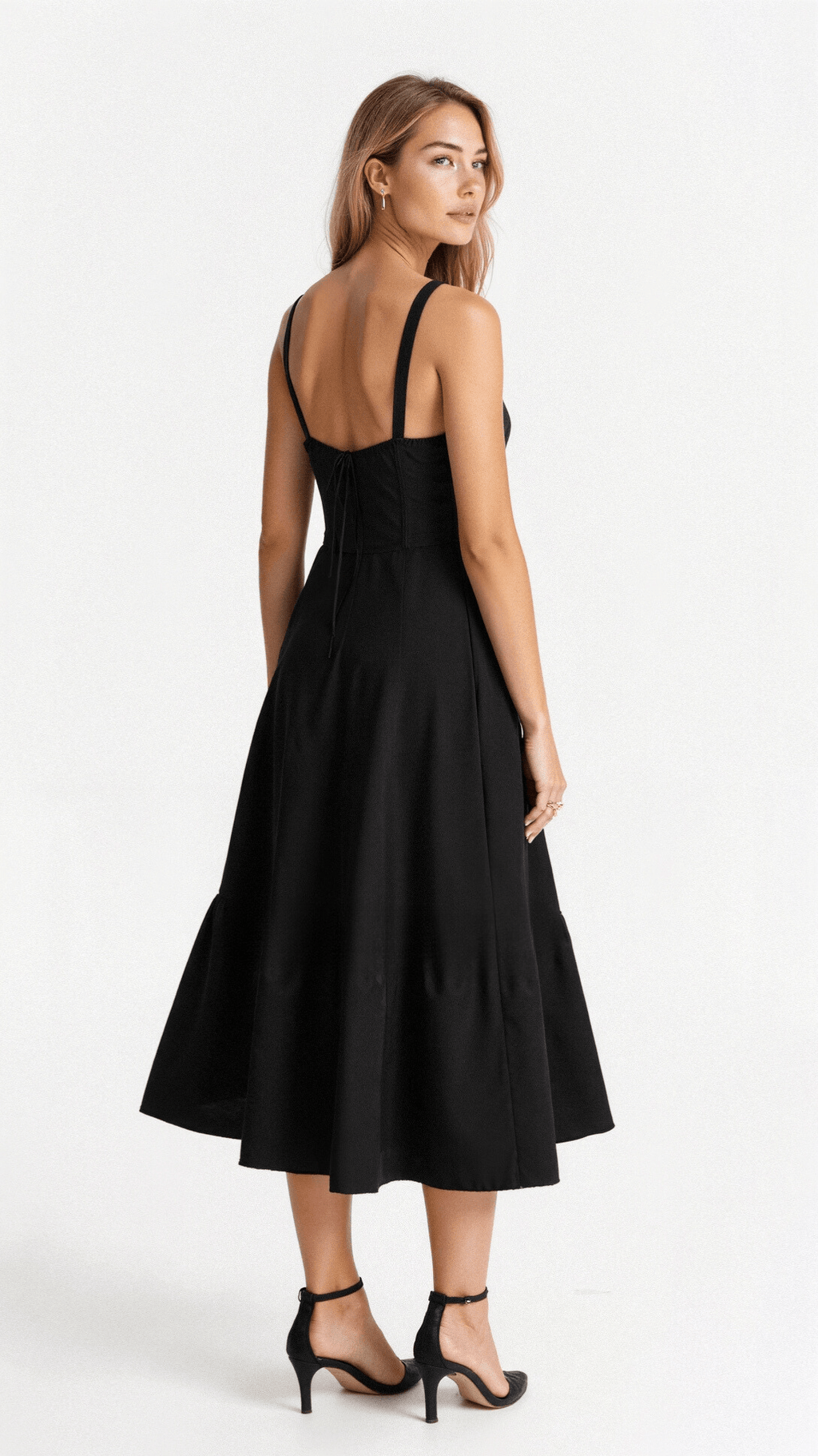 SUENTA Luna | Damen Midikleid – Korsett-Oberteil & Fliessernder Rock