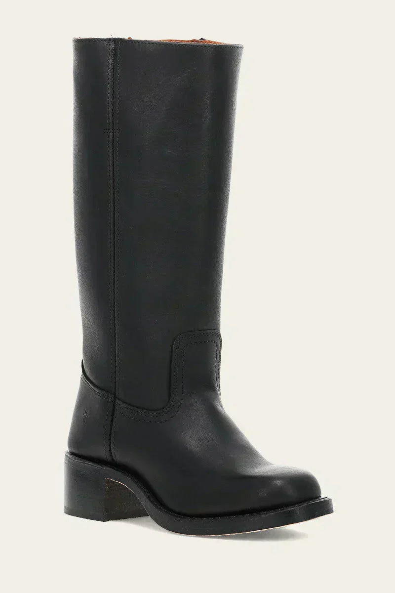 Luna | Wadenhohe Damenstiefel mit Blockabsatz und geschlossener Spitze