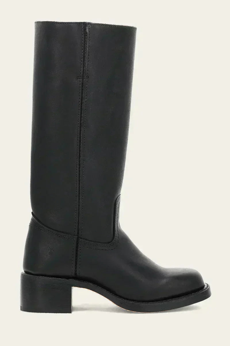 Luna | Wadenhohe Damenstiefel mit Blockabsatz und geschlossener Spitze