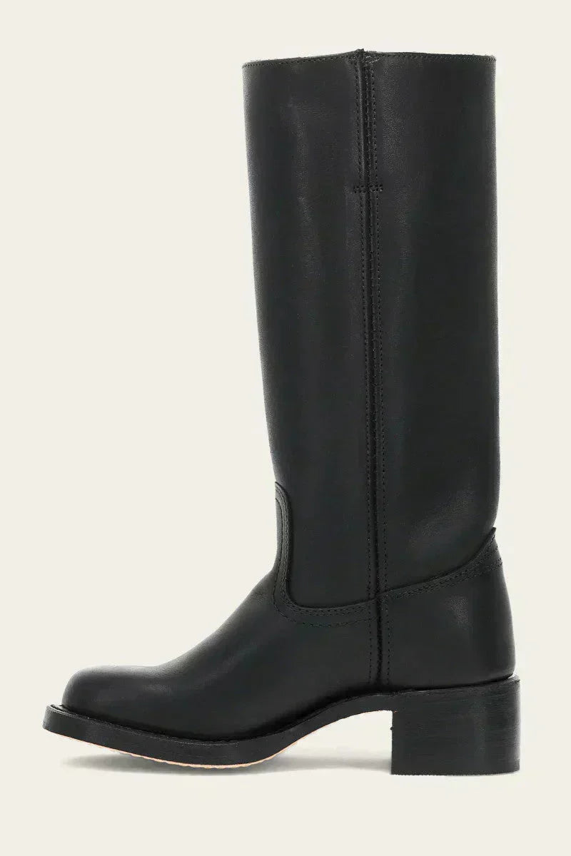 Luna | Wadenhohe Damenstiefel mit Blockabsatz und geschlossener Spitze