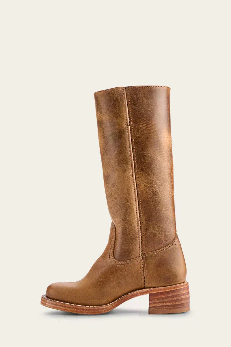 Luna | Wadenhohe Damenstiefel mit Blockabsatz und geschlossener Spitze
