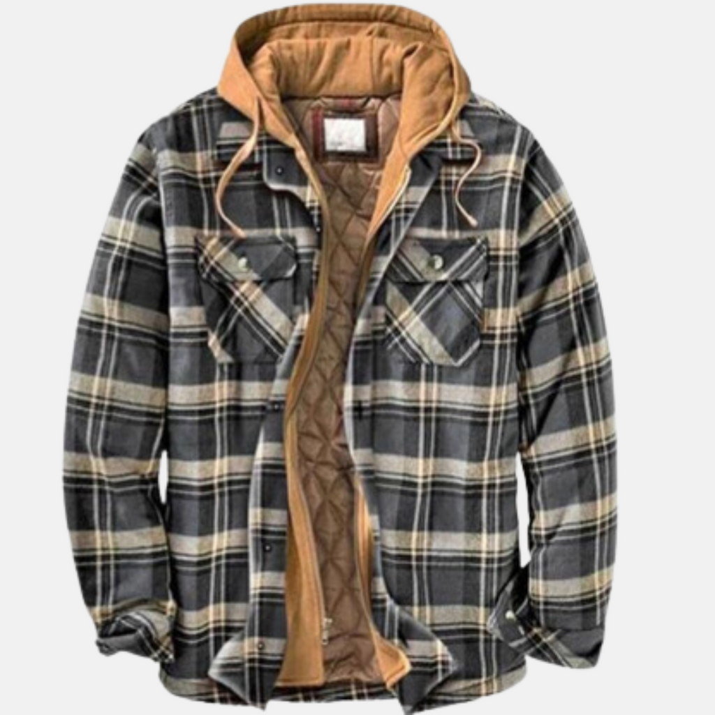 Mane | Chaqueta informal de cuadros con botones para hombre