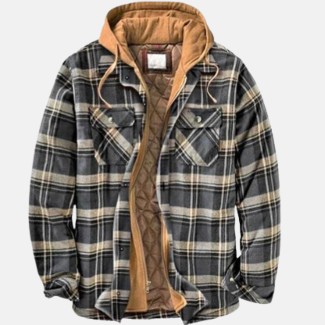 Mane | Chaqueta informal de cuadros con botones para hombre