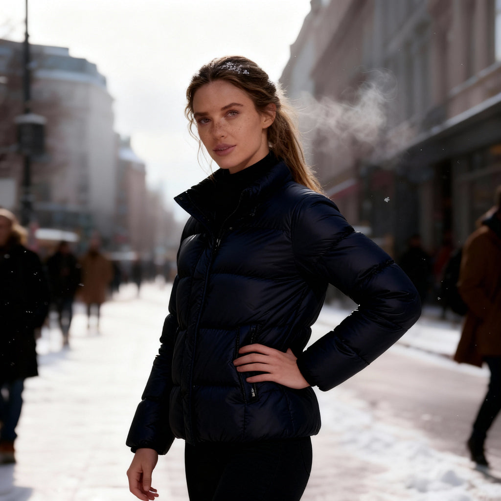 SUENTA Damen Leichte Thermo-Wärme Outdoor Steppstil Damenjacke Kapuzenjacke