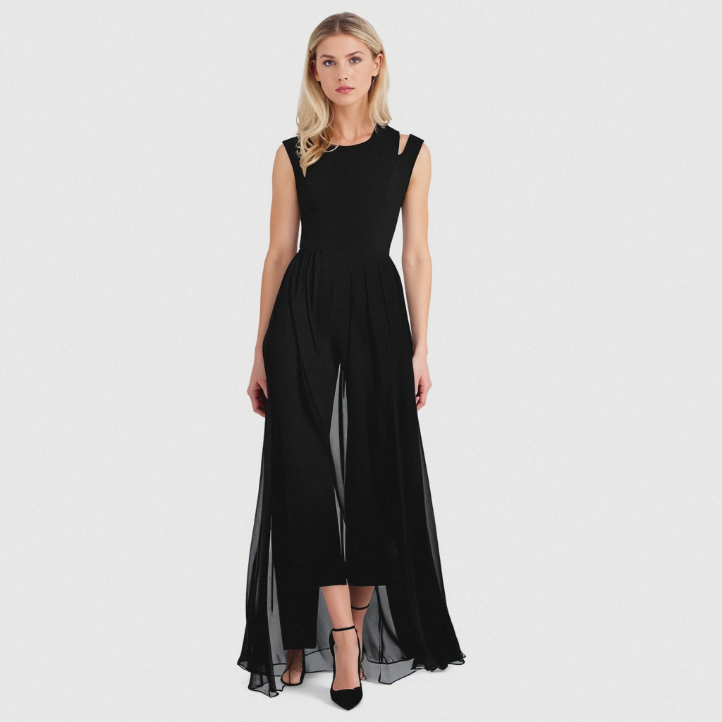 SUENTA Vanity | Damen Trendy Jumpsuit Leichtem, Gut Belüftet Stoff Eleganz Leichtigkeit