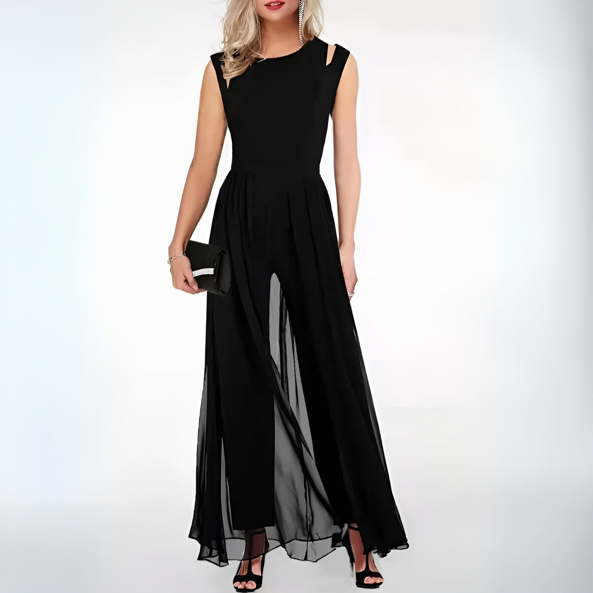 SUENTA Zahara | Trendy Damenjumpsuit schwarz