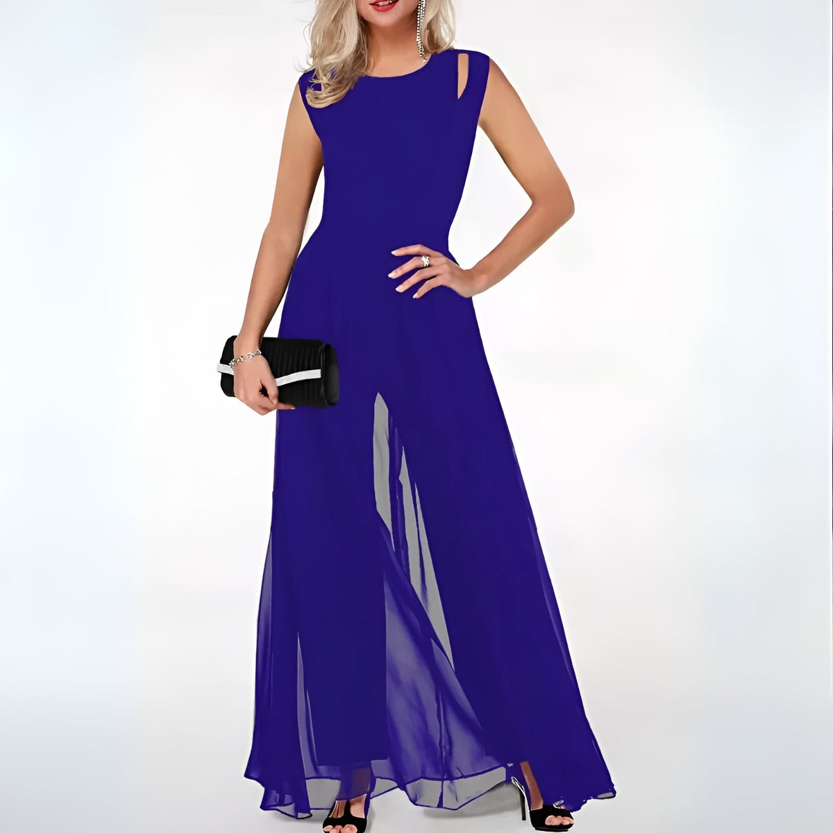 SUENTA Zahara | Trendy Damenjumpsuit königsblau
