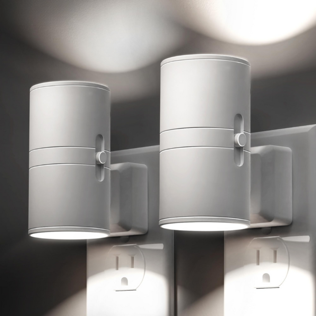 SUENTA Smarte LED-Nachtlampe mit Tag-Nacht-Sensor und stufenloser Dimmung – Plug & Play-Lösung fürs Zuhause Weiß