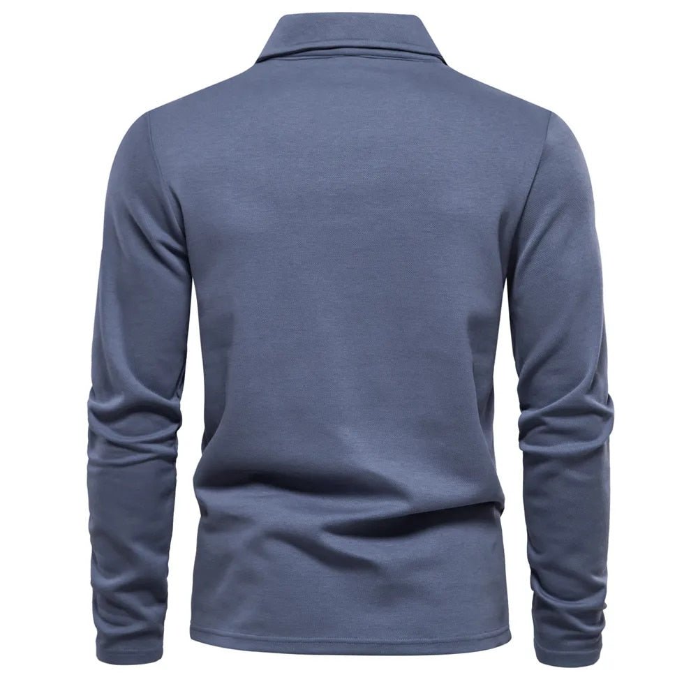 SUENTA Aureliuz | Herren Langärmliges Poloshirt – Weiches & Atmungsaktives Material