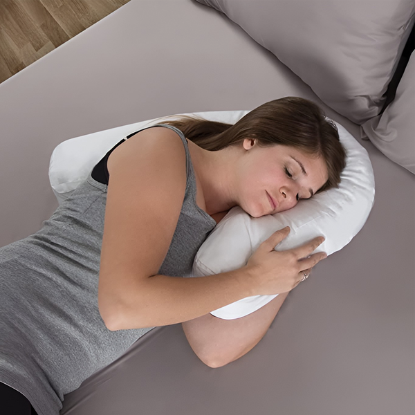 SUENTA Seitenschläferkissen Ohröffnung Gefüllt Mit Plüschpolyester Bezug Maschinenwaschbar Default