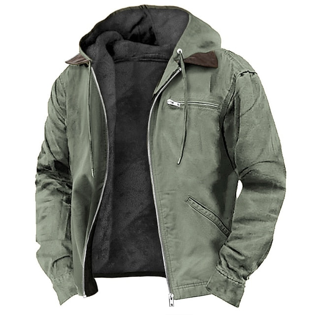 SUENTA Malone | Herren Outdoorjacke mit Kapuze – Luxus Funktionsjacke Winddicht & Atmungsaktiver Wetterschutz Hellgrün