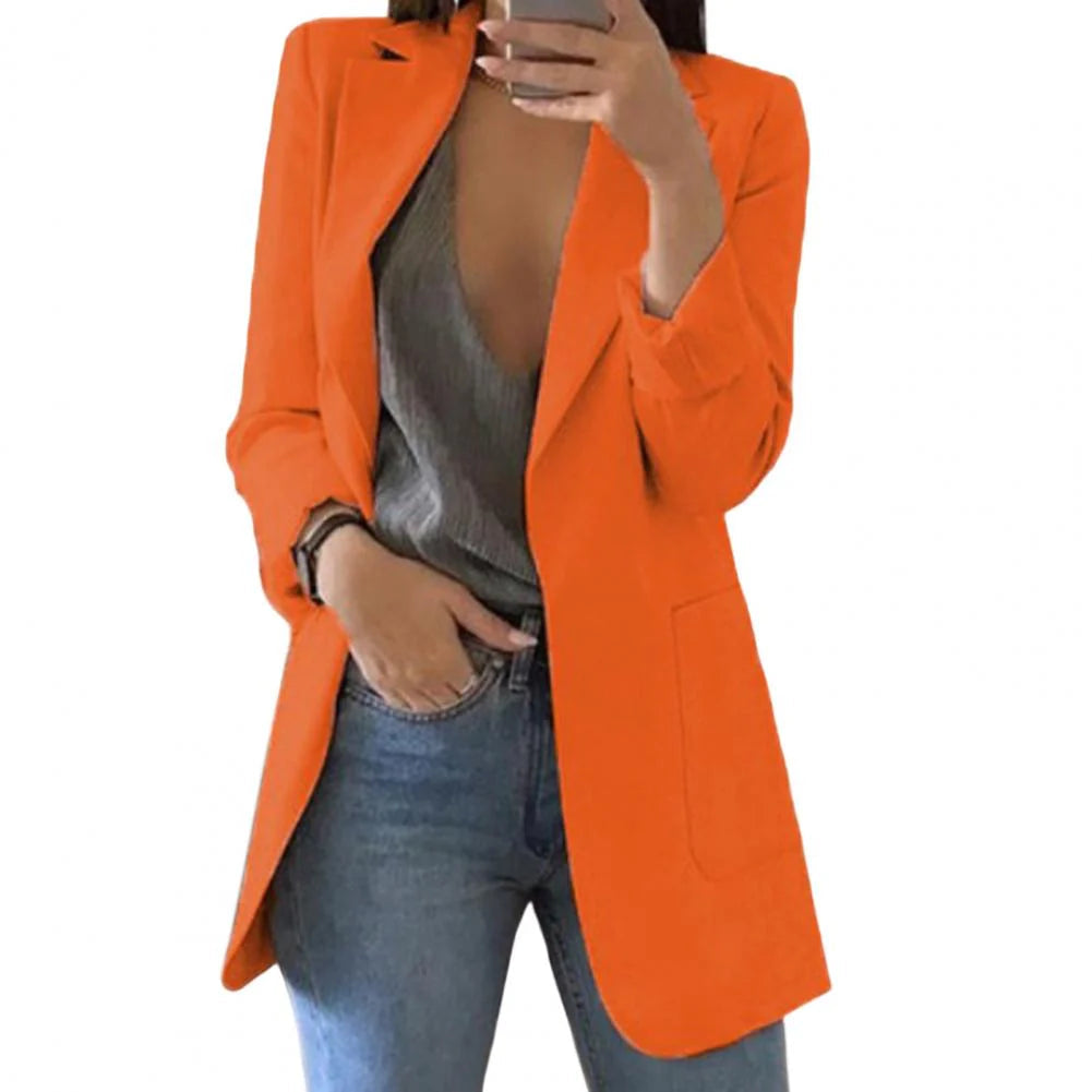 SUENTA Vanity | Damen Blazer – Oversize-Schnitt & Lange Business-Passform Orange