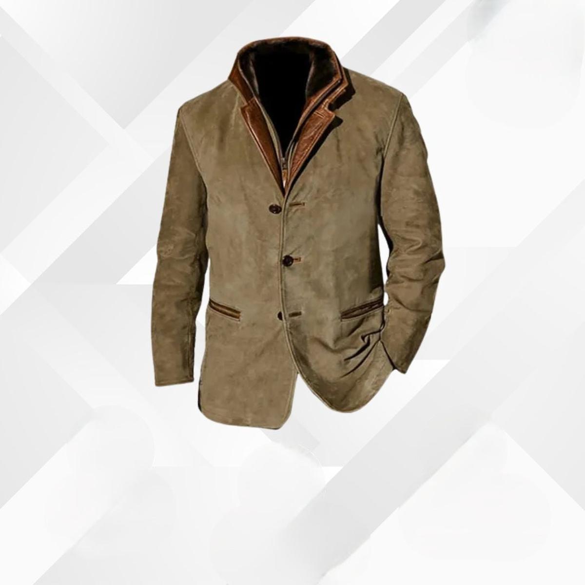 Zipari | Herren Klassische Lässige Jacke mit Knopfleiste