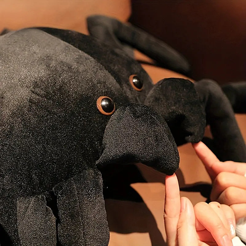 SUENTA Riesige Schwarze Spinnen Plüsch - Superweiches Kuscheltier