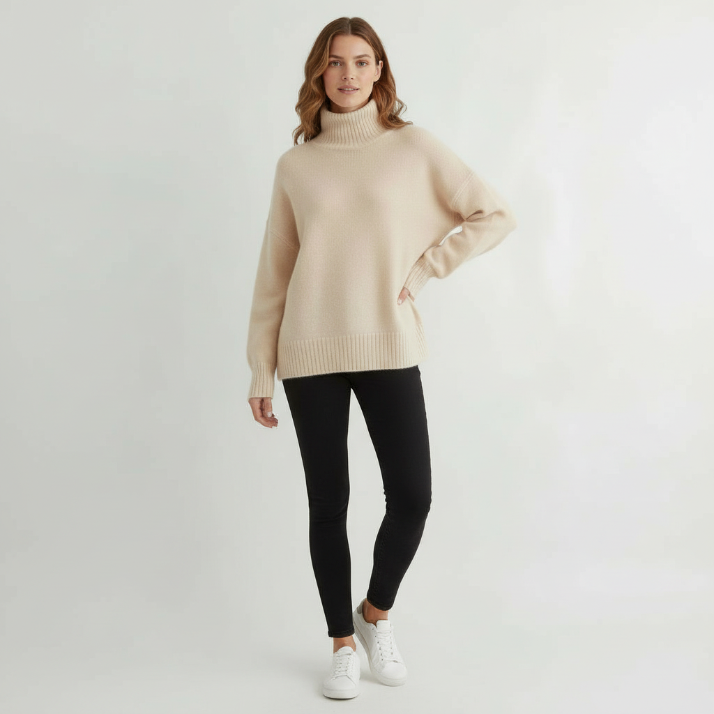SUENTA Damen Rollkragenpullover Komfort das leichte, atmungsaktive Material