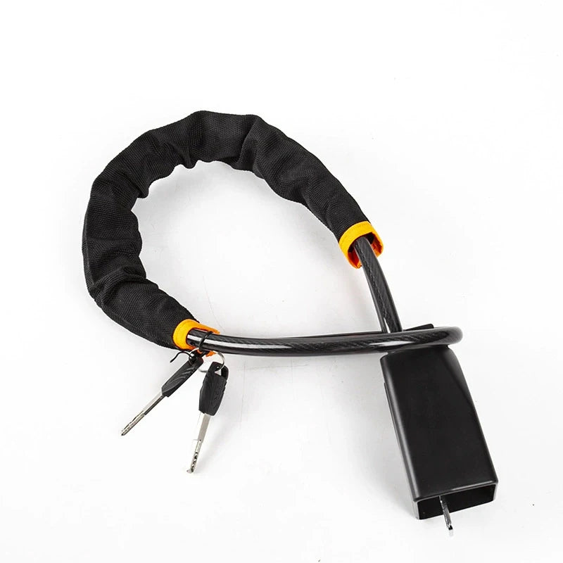 Lenkradschloss fürs Auto mit diebstahlsicherem Stahlkabel – Universelles Fahrzeug-Sicherheitsgerät & Gurtschloss-Sperre für Autos, SUVs, Vans & Transporter