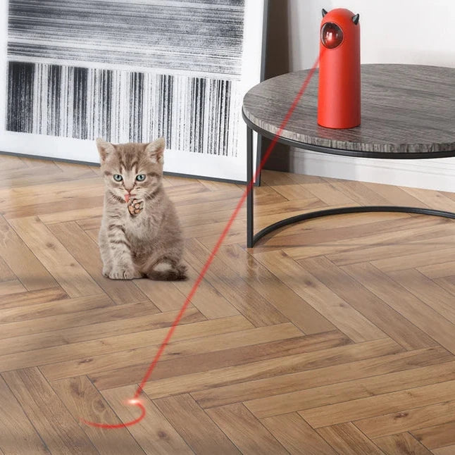 Automatisches Katzen-Laserspielzeug mit 360° unregelmäßiger Rotation – Interaktives, smartes elektronisches Beschäftigungs- & Bewegungsspielzeug für Wohnungskatzen & Kätzchen