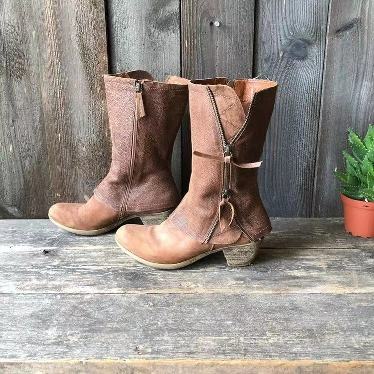 Amore | Wadenhohe Damenstiefel mit Seitenreißverschluss