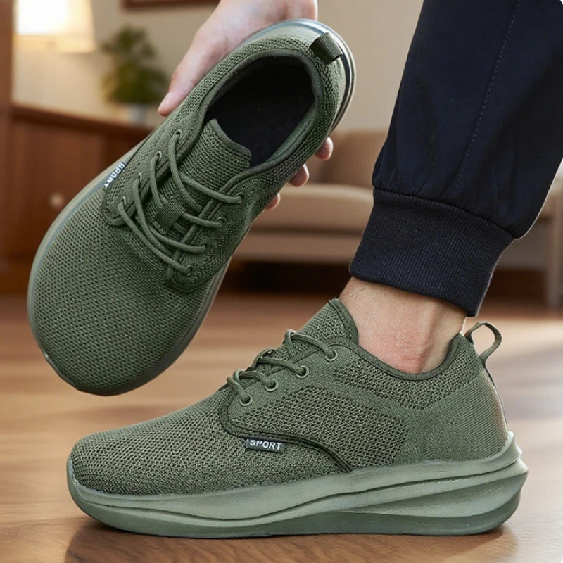 SUENTA Men's Casual Wide Barefoot Shoes - Unisex Minimalist Zero Drop Trail Running & Walking Shoes with Non-Slip Rubber Sole, Breathable Green