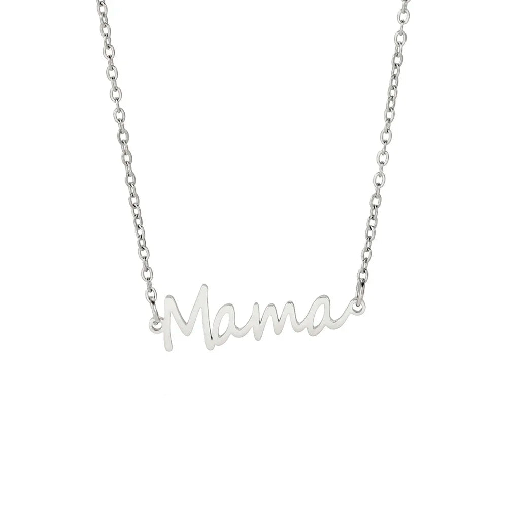 Amore | Dámský náhrdelník s přívěskem s písmeny Mama