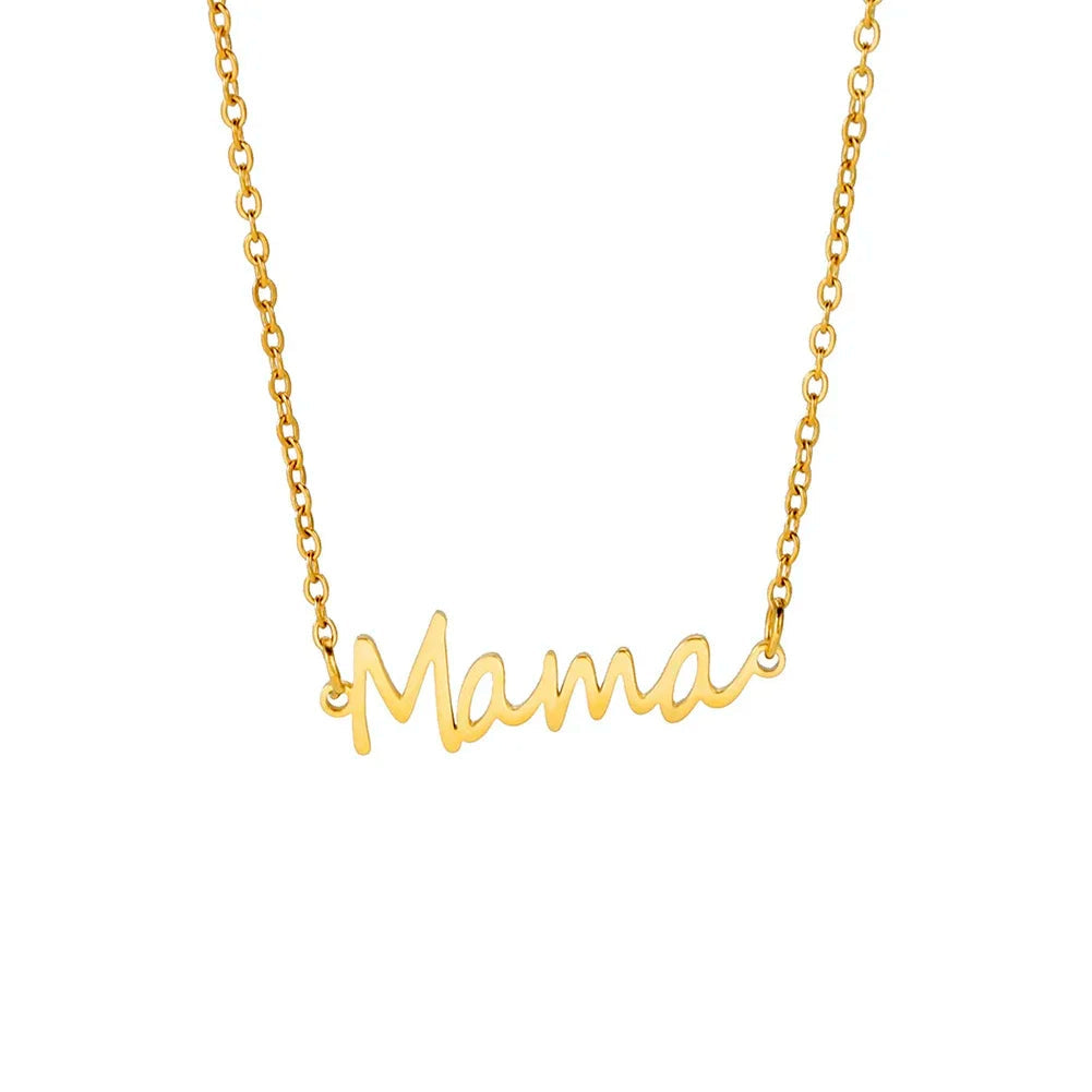 Amore | Dámský náhrdelník s přívěskem s písmeny Mama