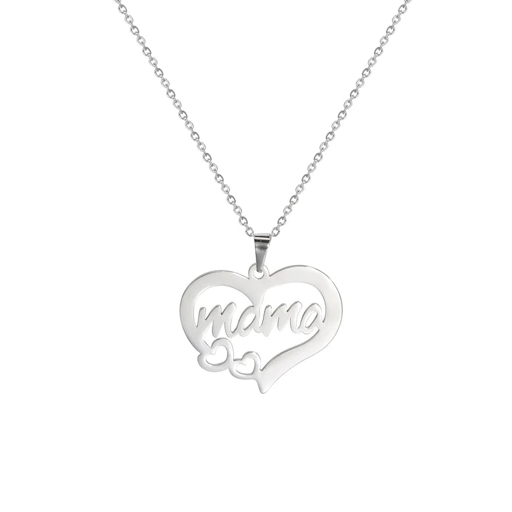 Amore | Dámský náhrdelník s přívěskem s písmeny Mama