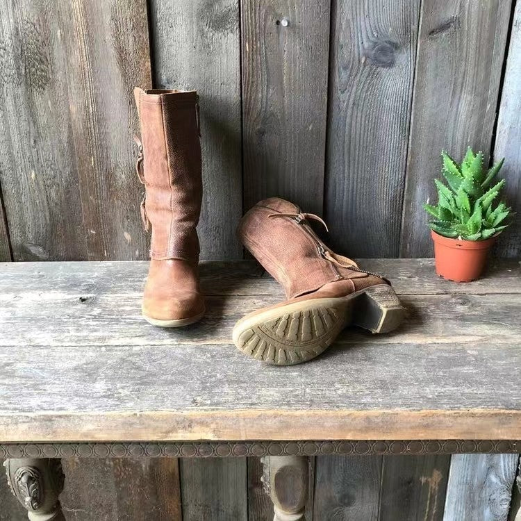 Amore | Wadenhohe Damenstiefel mit Seitenreißverschluss