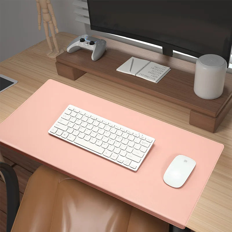 SUENTA Guard Desk Mat | Handgelenk- und Ellbogenschutz-Mauspad, rutschfest, für Büro, Gaming & Arbeit Rosa 60x30cm