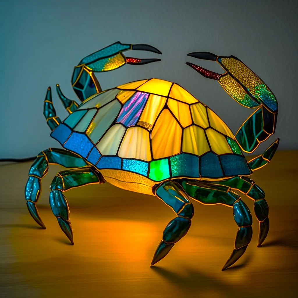 SUENTA Tierinspirierte Tischlampe aus Harz und Glas – 20 cm hoch