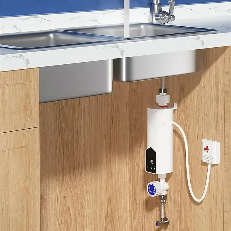 Elektrischer Durchlauferhitzer 220V (3000W–5500W) – Tragbarer Warmwasserbereiter ohne Tank für Dusche & Küchenarmatur mit digitalem LED-Display