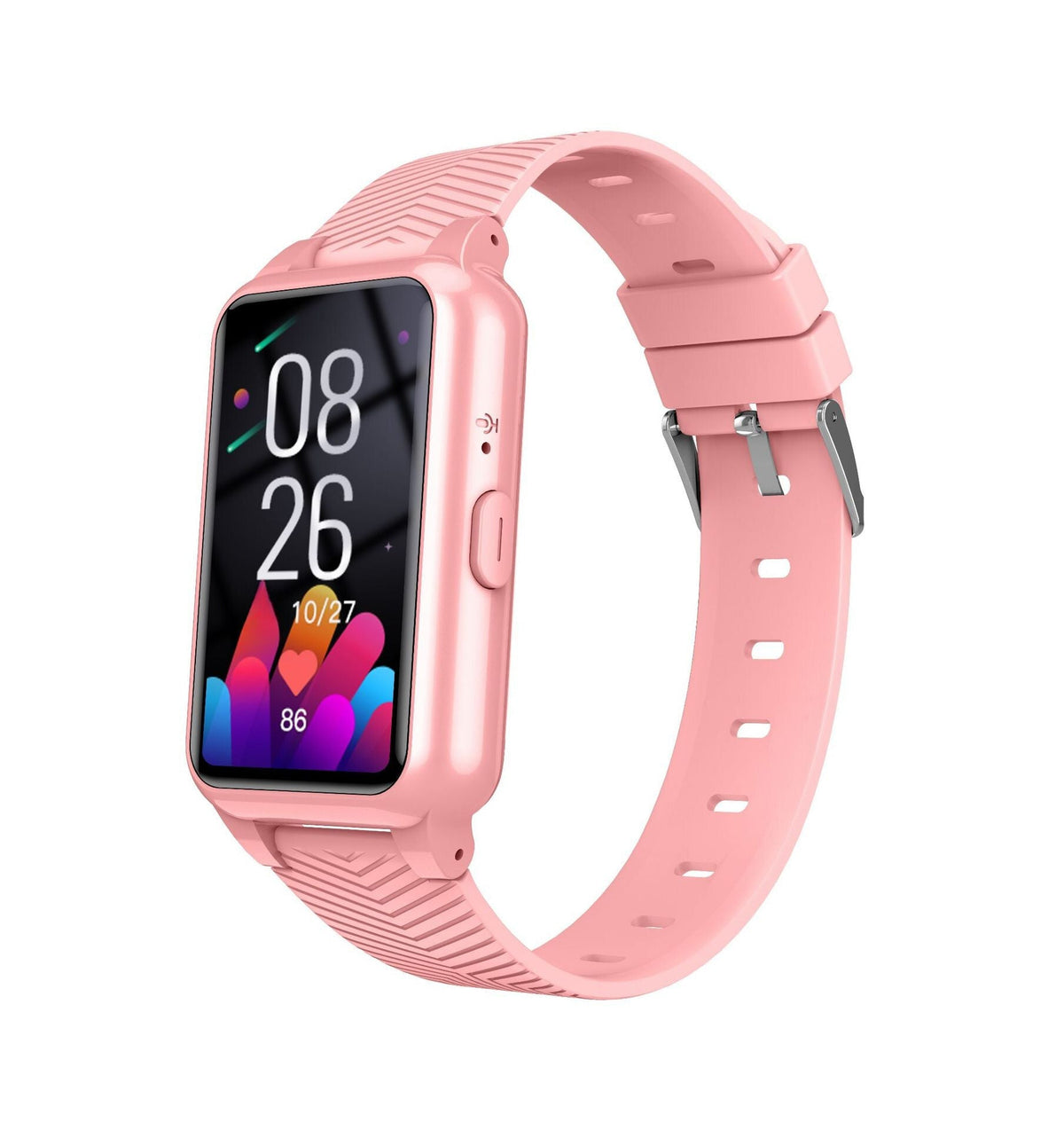 SUENTA Senioren Sturzerkennungsuhr 4G Medizinischer Alarm GPS SOS Smartwatch Rosa