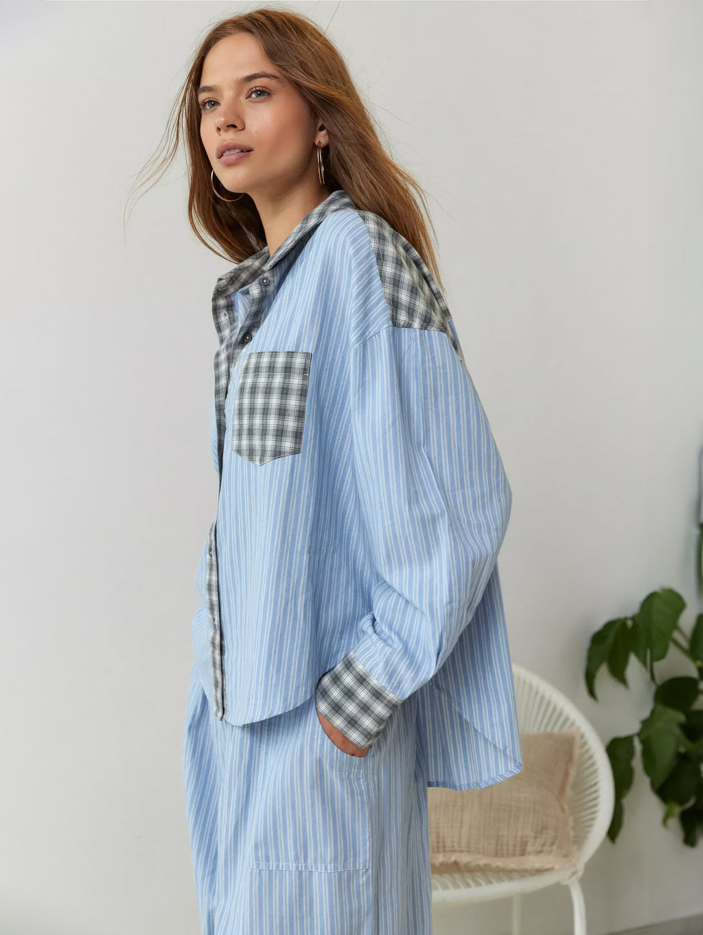 SUENTA Damen Pyjama-Set – Bequeme Passform & Elegantes Design Blau