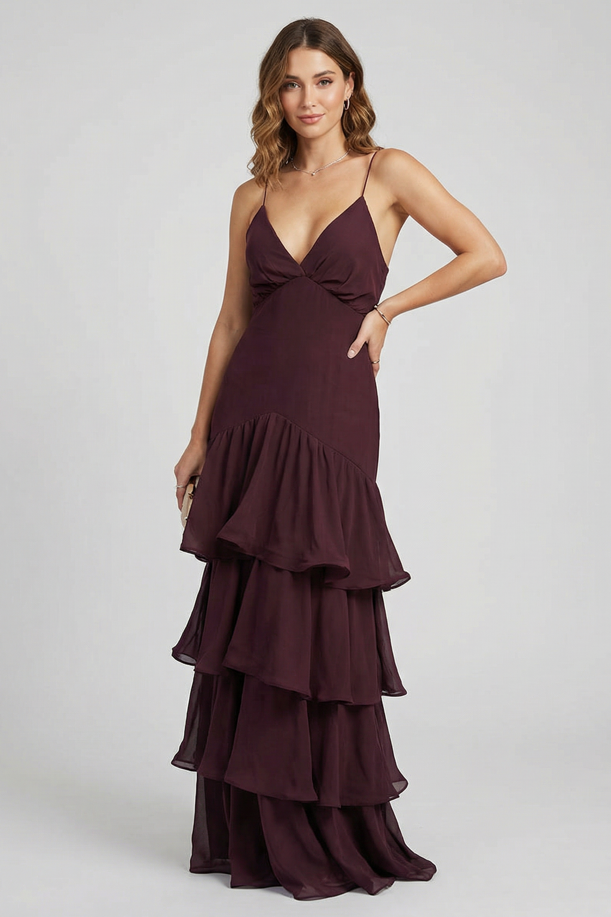 SUENTA Schickes Rüschenkleid mit Trägern – Elegantes rückenfreies Sommer-Party-Outfit