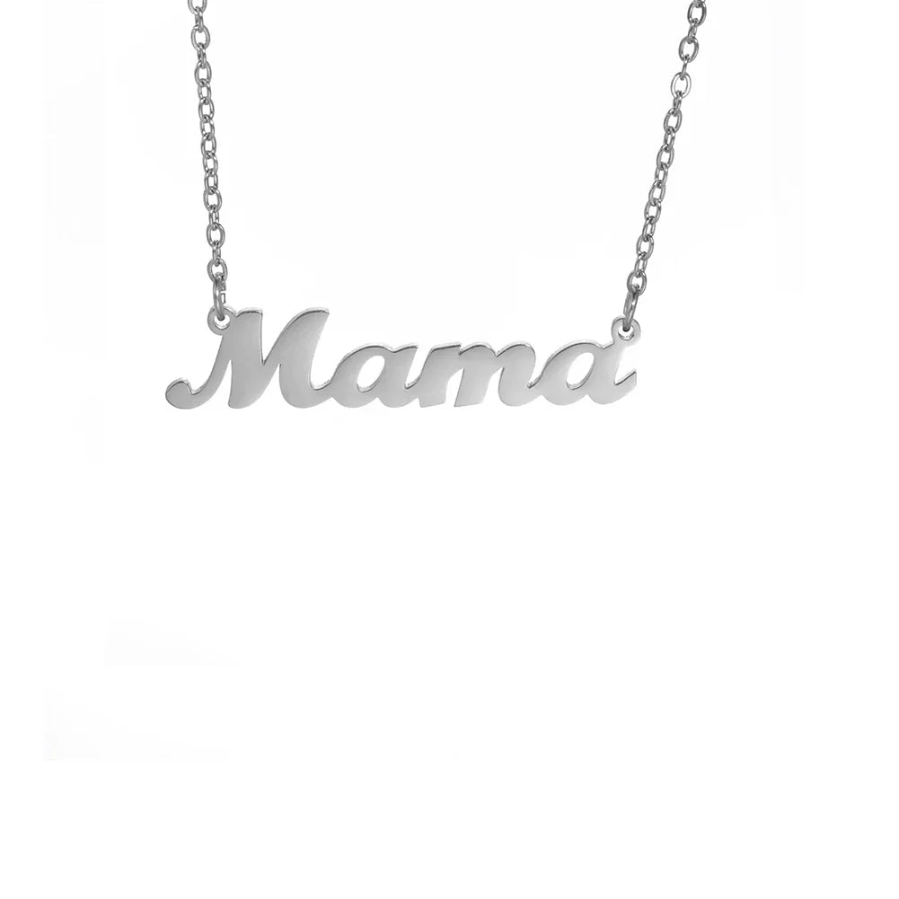 Amore | Dámský náhrdelník s přívěskem s písmeny Mama