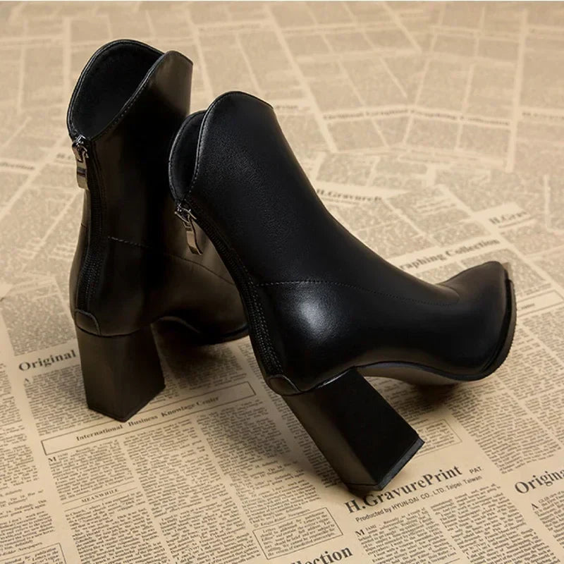 Pamelo | Damen-Frühjahrs-Stiefeletten mit spitzer Kappe und Absatz