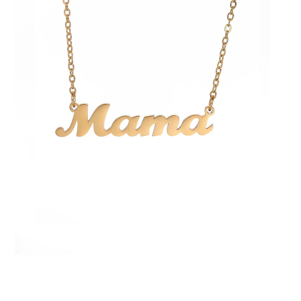 Amore | Dámský náhrdelník s přívěskem s písmeny Mama