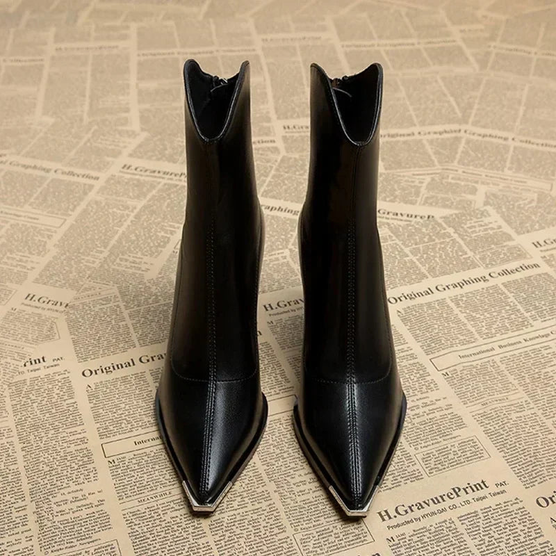 Pamelo | Damen-Frühjahrs-Stiefeletten mit spitzer Kappe und Absatz