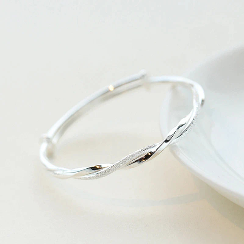 Luna | Pulsera de plata para mujer – Trenzada, elegante y atemporal