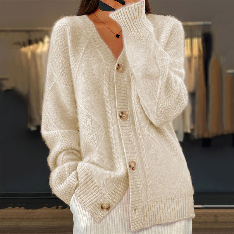Bersh | Damen Gemütliche Strickjacke mit langen Ärmeln