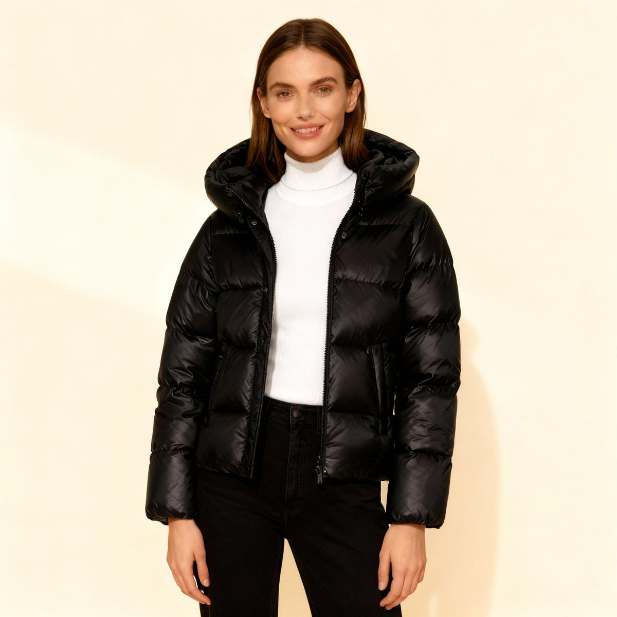 SUENTA Damen Thermojacke Sportliche Eleganz Steppdesign Komfortable Kapuze