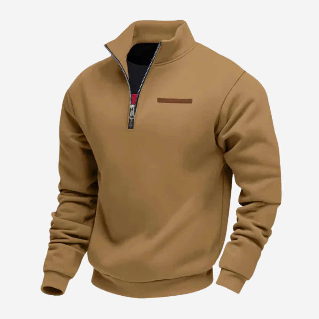 SUENTA Herren Strickpullover – Weiche Textur & Winter-Komfort Braun