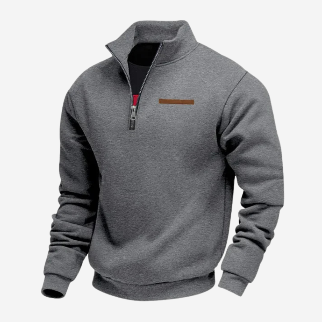 SUENTA Herren Strickpullover – Weiche Textur & Winter-Komfort Dunkelgrau
