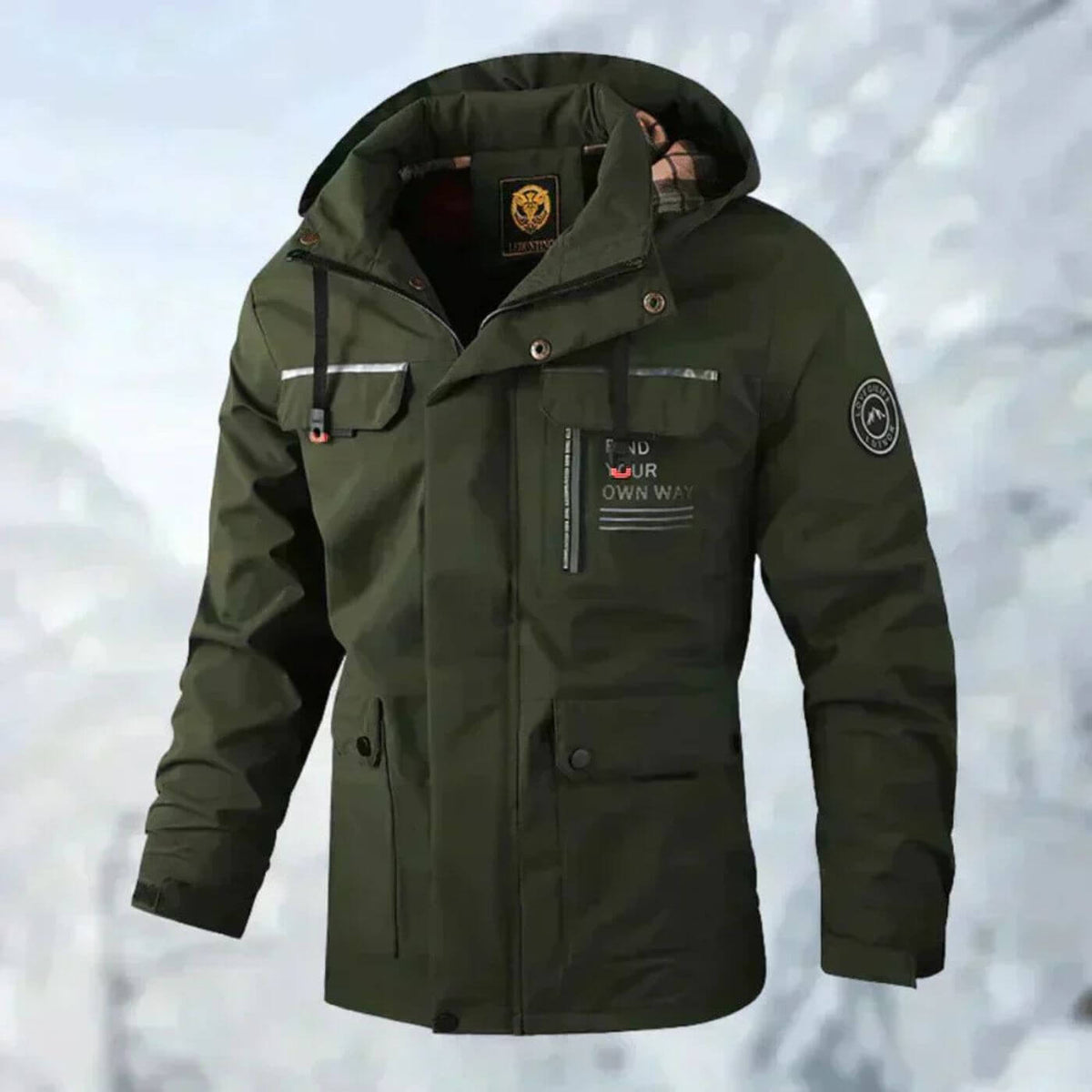 SUENTA Herren Outdoor-Jacke Wasserdicht – Wintertauglich & Thermofutter Grün