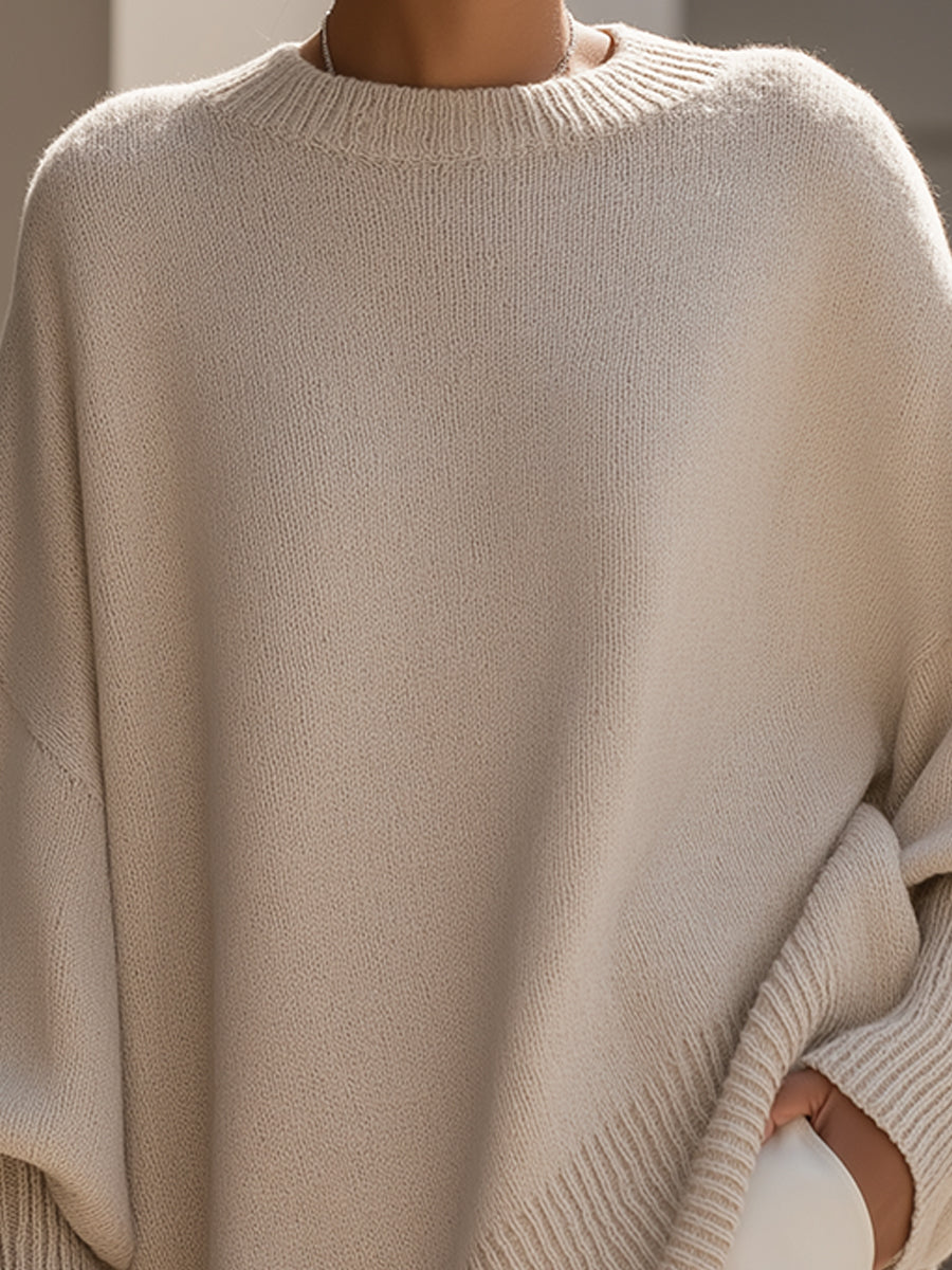 Roque | Maglione oversize morbido e moderno in misto lana